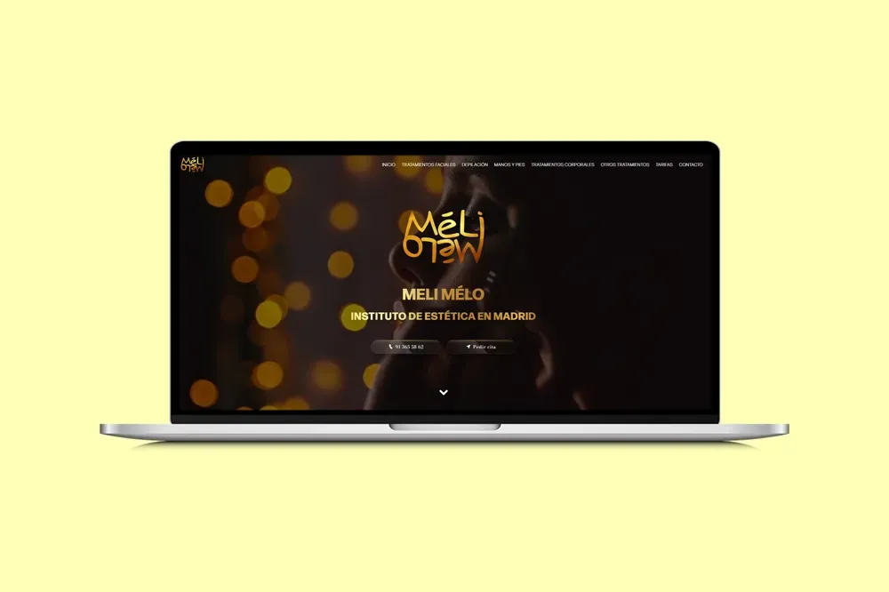 Creación de un sitio web corporativo para un instituto de belleza en Madrid